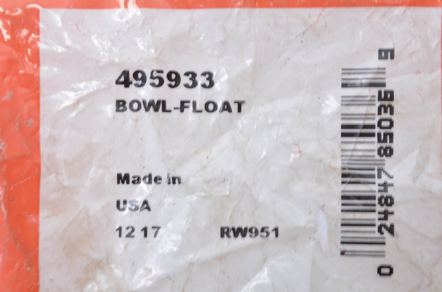 Float Bowl Kit NOS