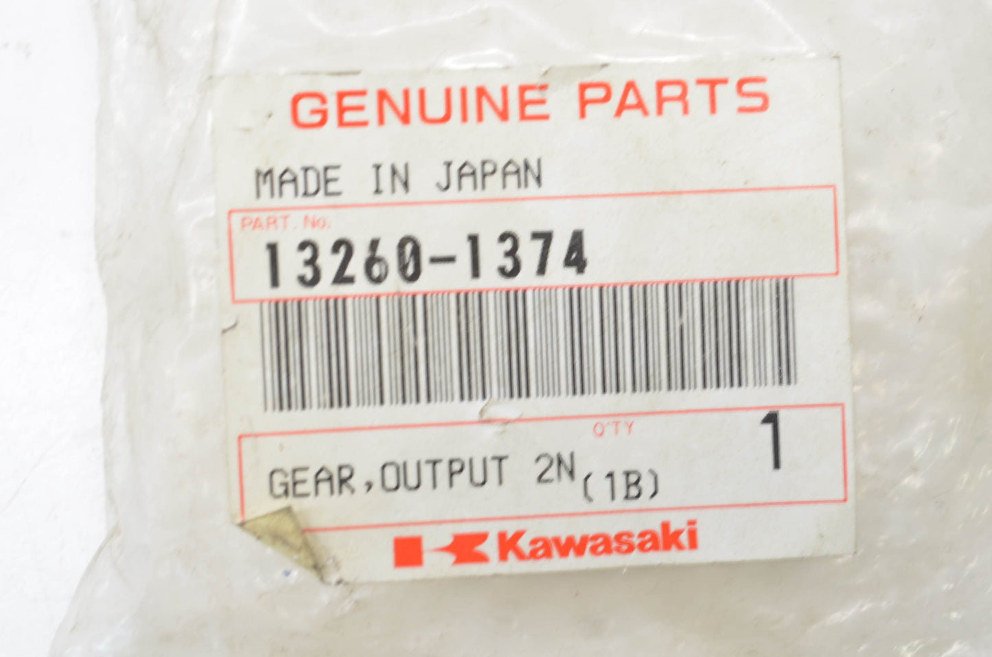 OEM Kawasaki 13260-1374 Output Gear 26T 2nd NOS