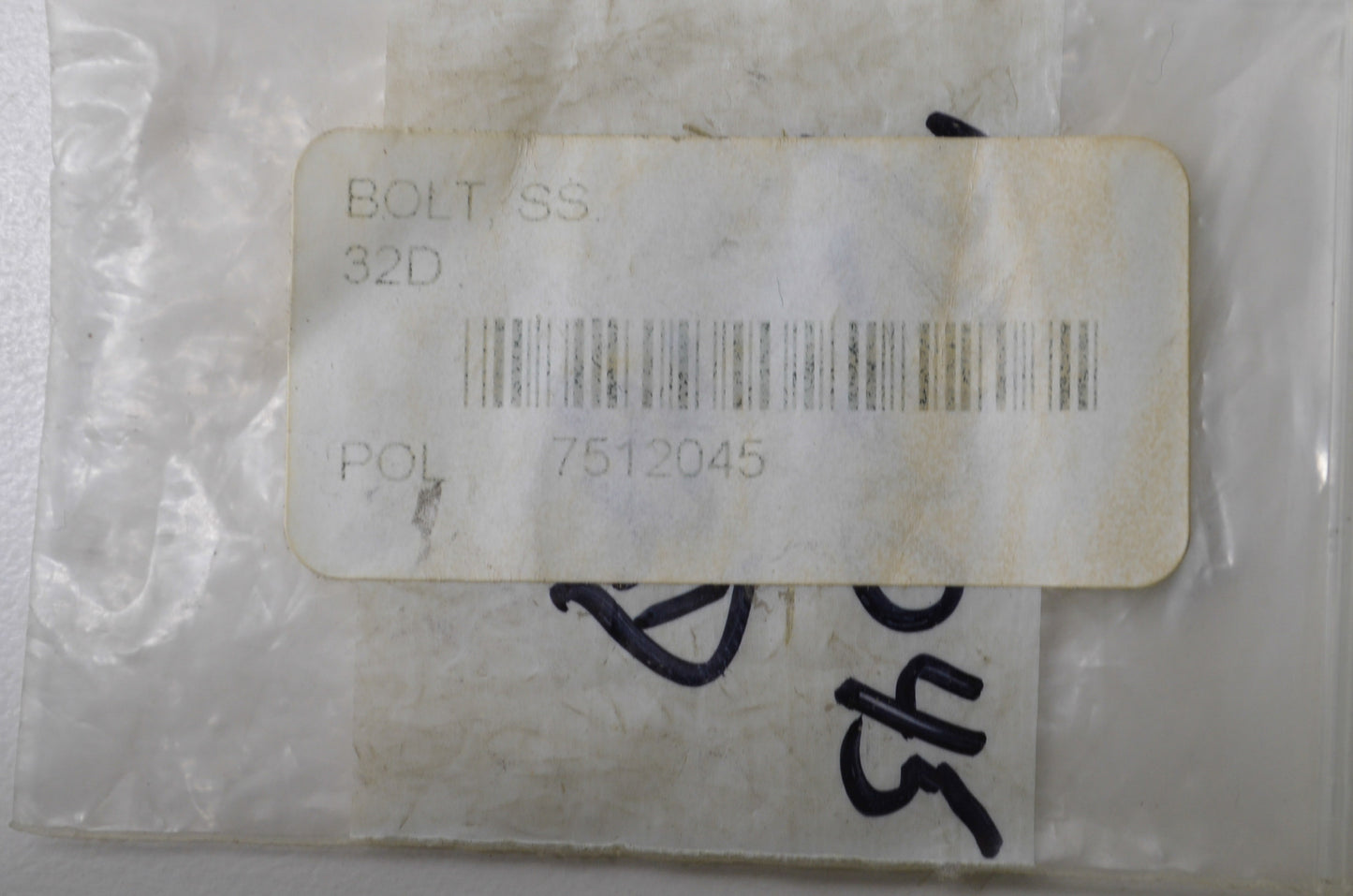 OEM Polaris 7512045 S.S. Bolt Qty 2 NOS