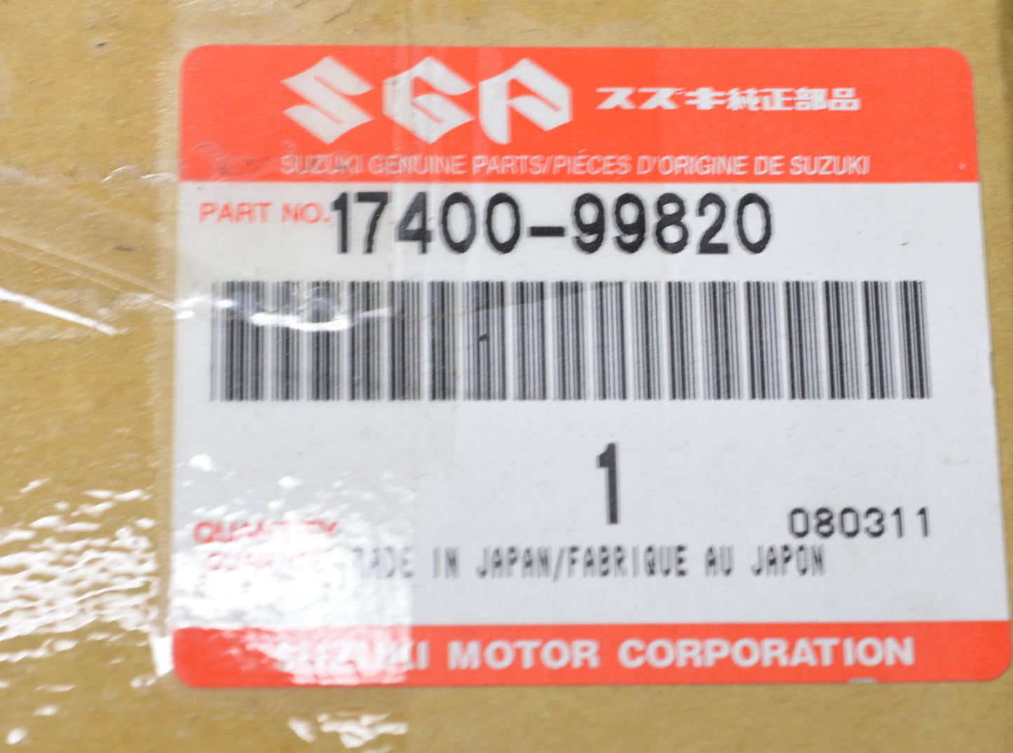OEM Suzuki 17400-99820 Water Pump Impeller Kit NOS