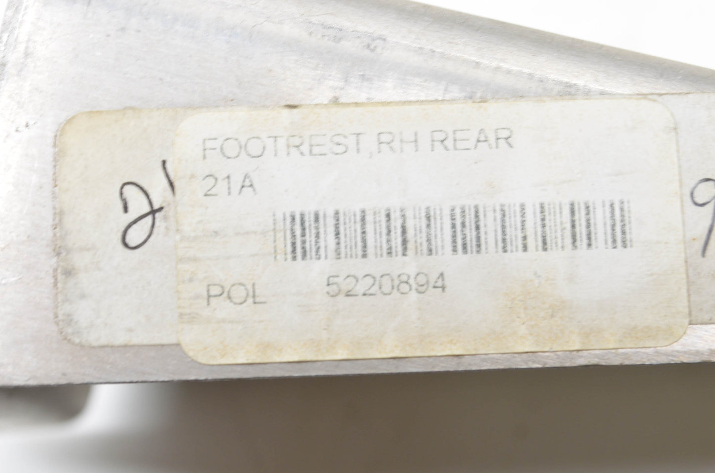 Rear Right Hand Footrest NOS