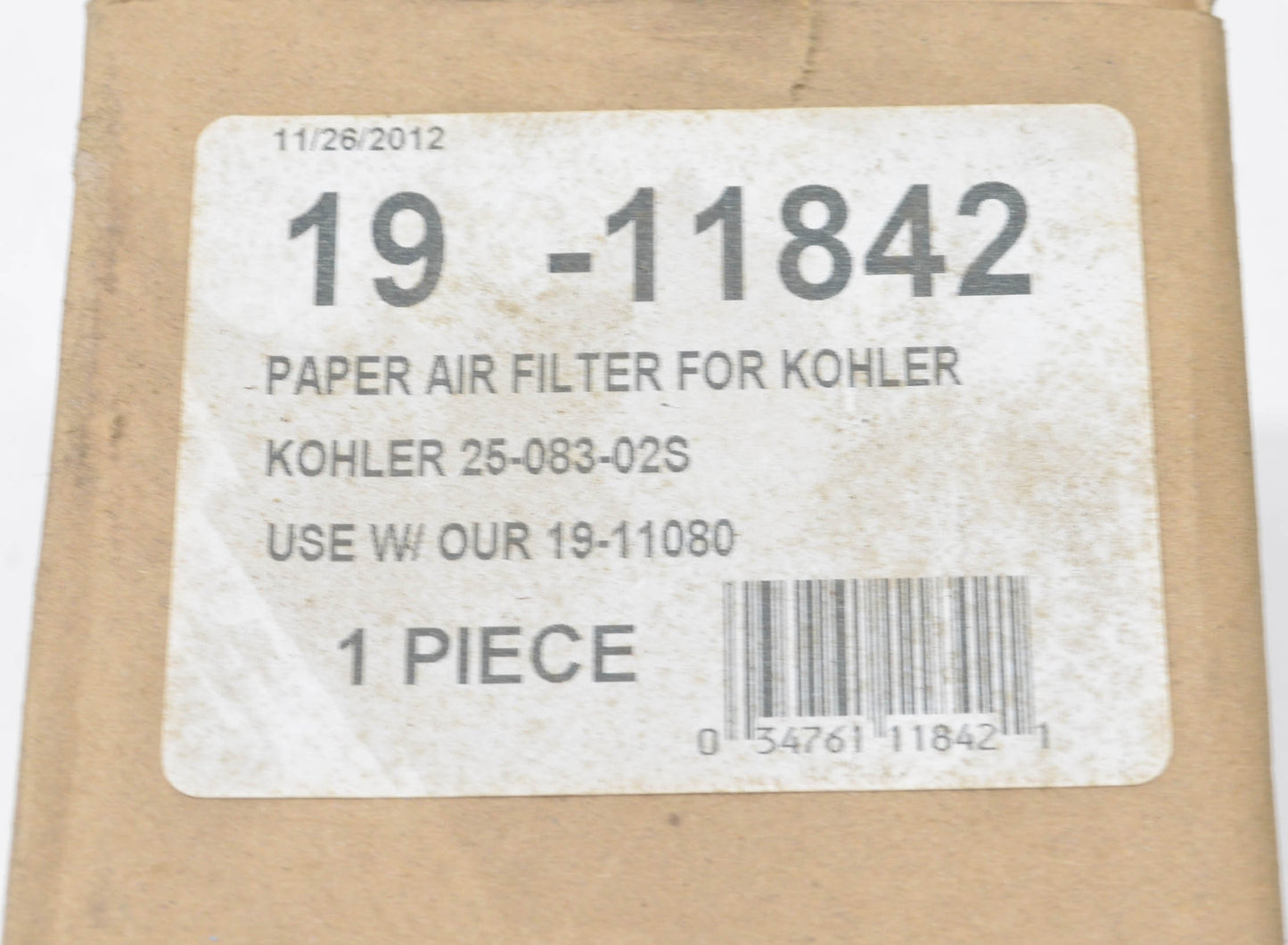 New Aftermarket Kohler Paper Air Filter NOS