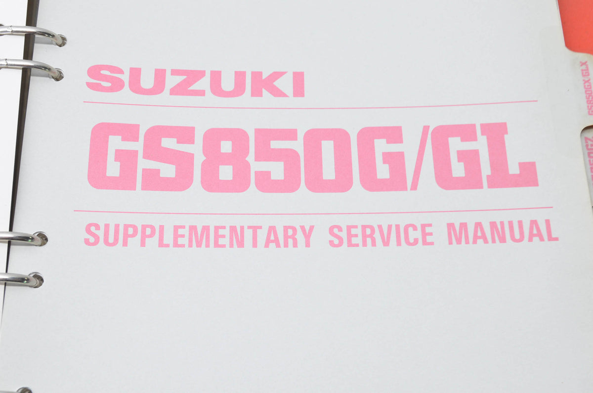 OEM Suzuki 995600-38002-03E GS850G Service Manual w/ Supplements