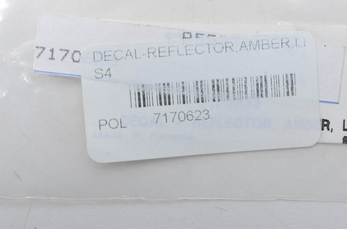 OEM Polaris 7170624 Right Hand Amber Reflector Decal NOS