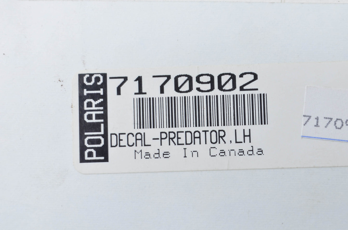 OEM Polaris 7170902 Left Predator Decal NOS
