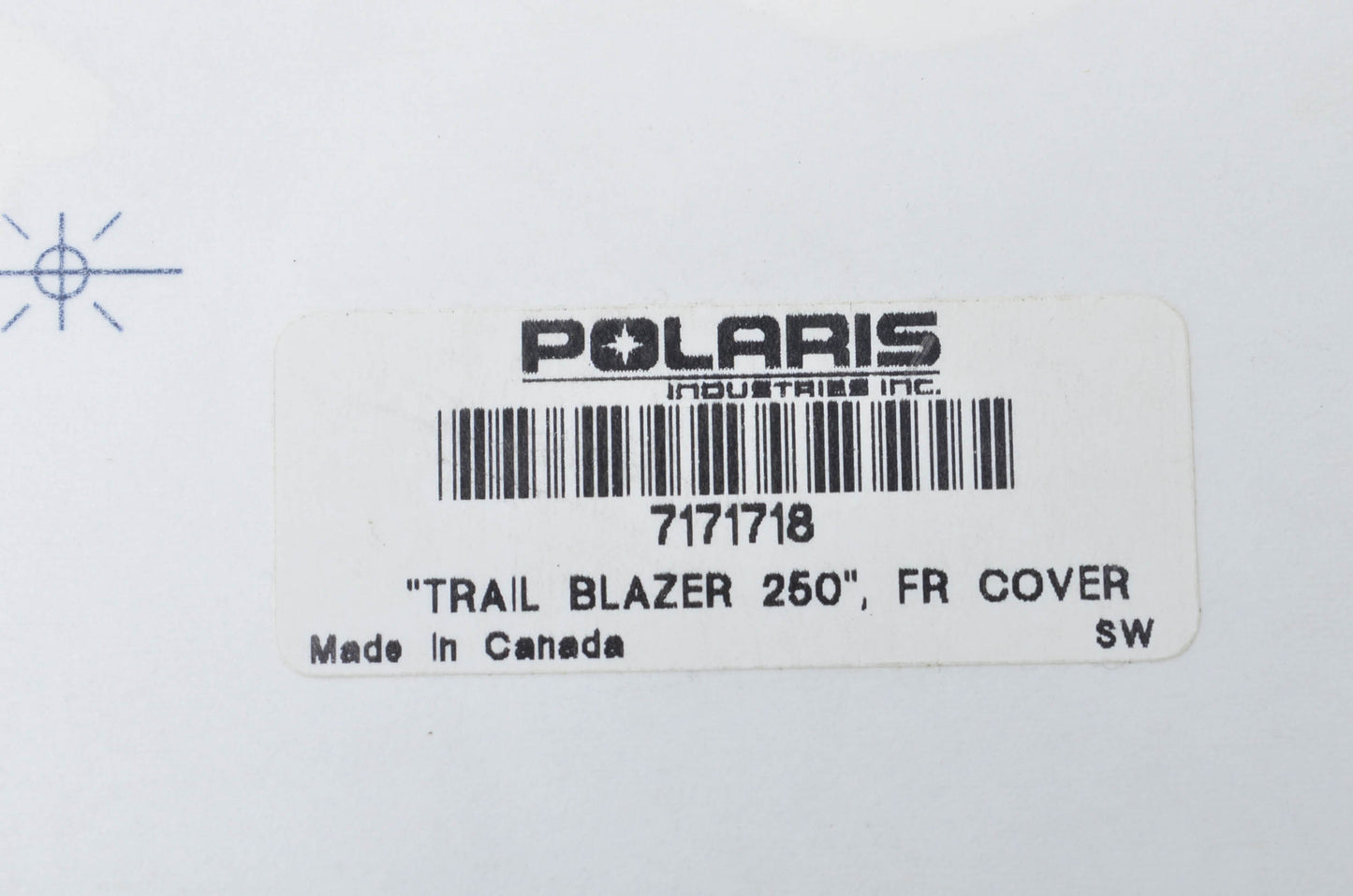 New OEM Polaris 2004 Trail Blazer 250 Front Cover Decal NOS