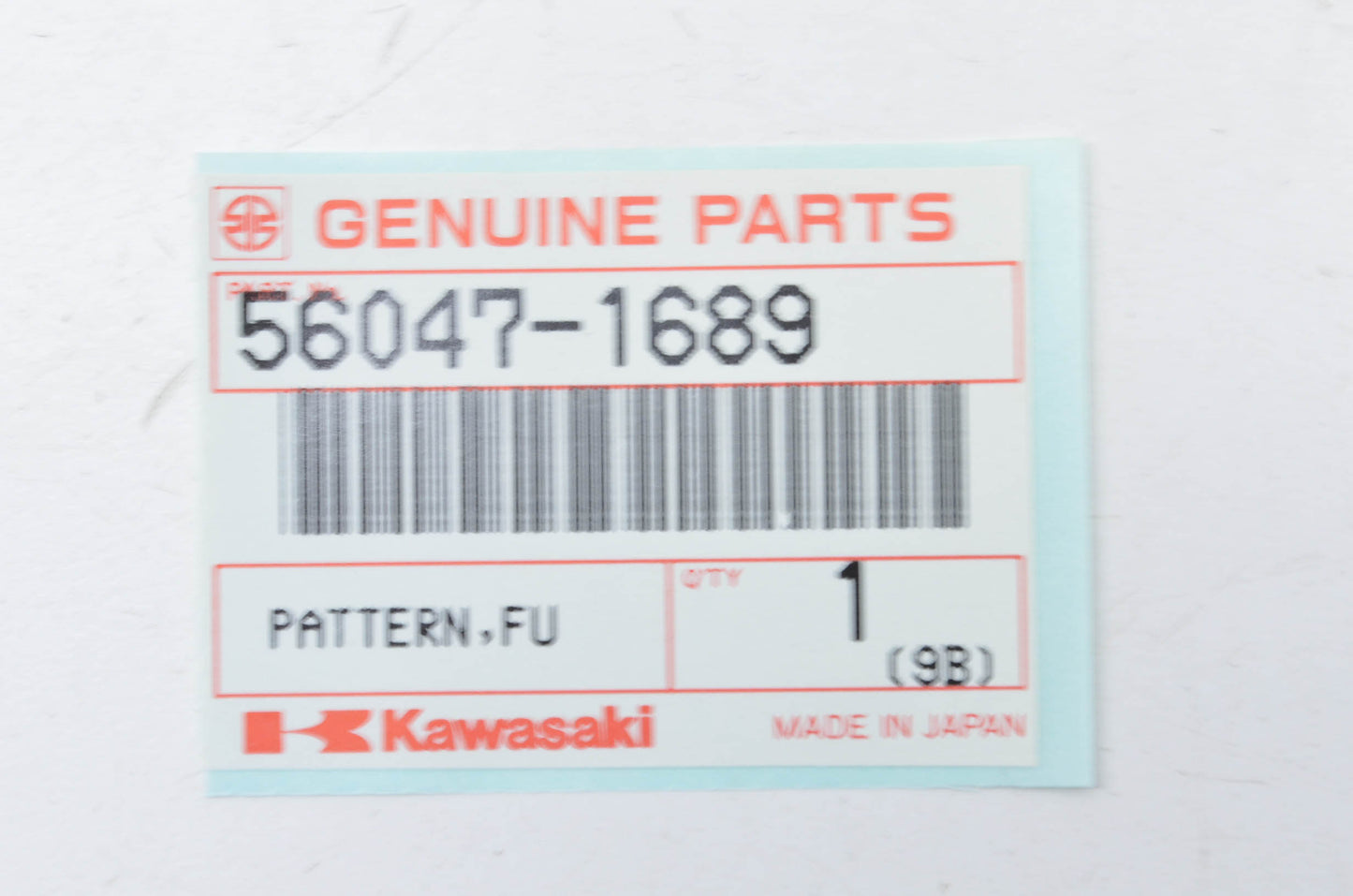 OEM Kawasaki 56047-1689 Left Hand Fuel Tank Pattern NOS