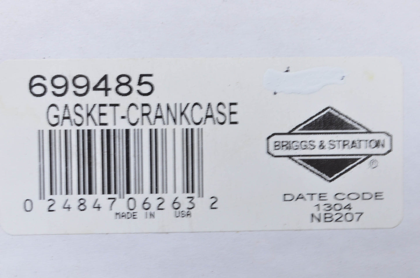 New OEM Briggs & Stratton 699485 Crankcase Gasket NOS