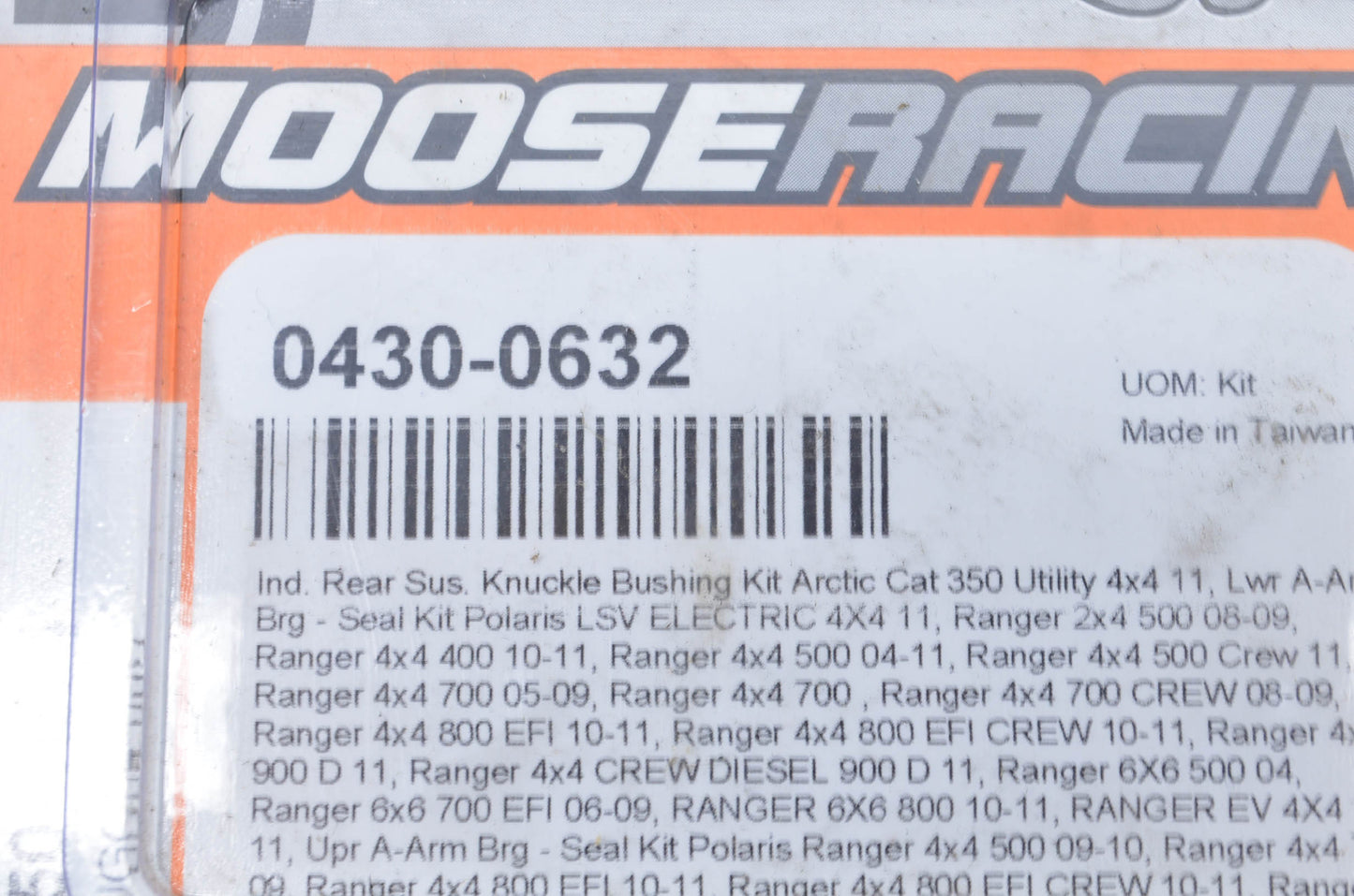 Moose Racing 0430-0632, 40-1134, 50-1074 A-Arm Bushing Kit NOS