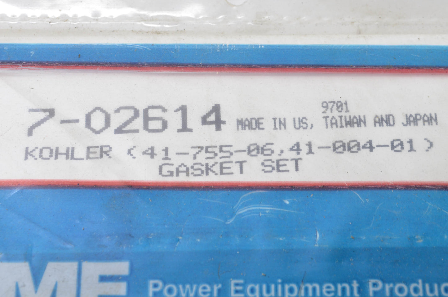 Prime Line 7-02614, 41-755-06, 41-004-01 Kohler Gasket Kit NOS