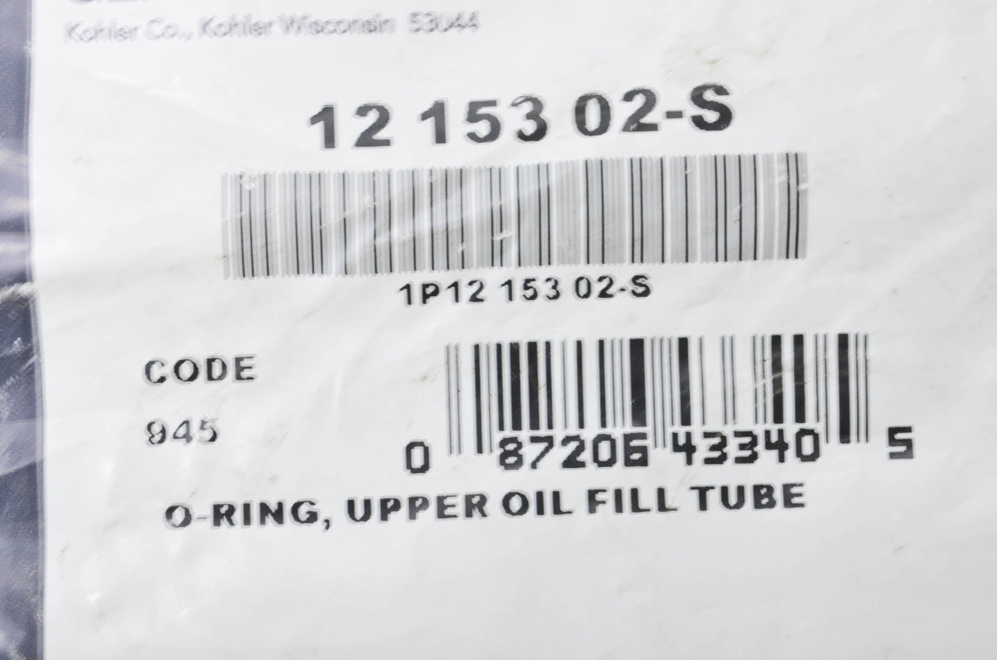 New OEM Kohler O-Ring NOS