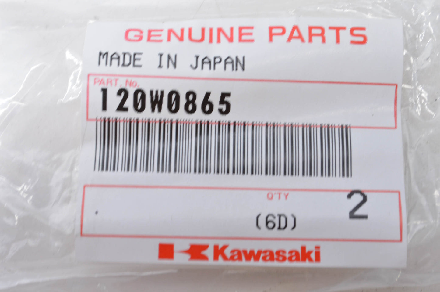 OEM Kawasaki 120W0865 Socket Bolt 8X65 Qty 2 NOS