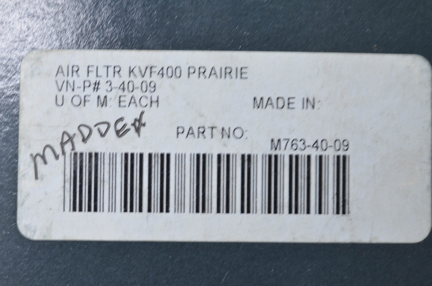 Moose Racing 3-40-09, M763-40-09 Kawasaki Air Filter NOS