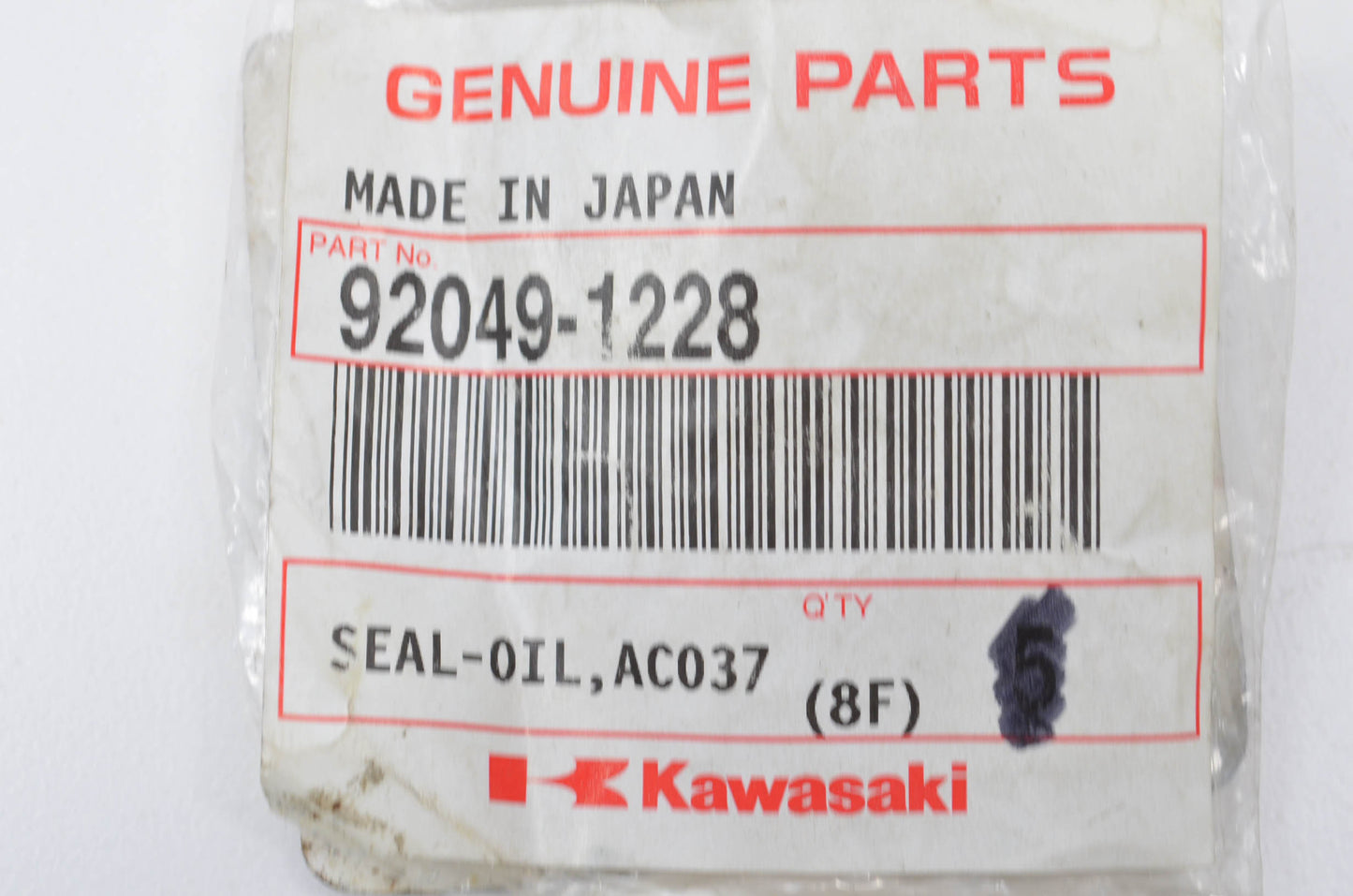 OEM Kawasaki 92049-1228 Oil Seal AC037AE0 NOS