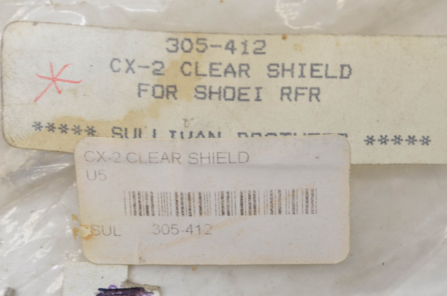 New SHOEI CX-2 RFR Clear Face Shield NOS