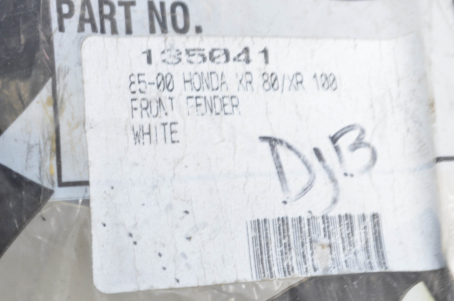 Maier 135041 White Front Fender NOS