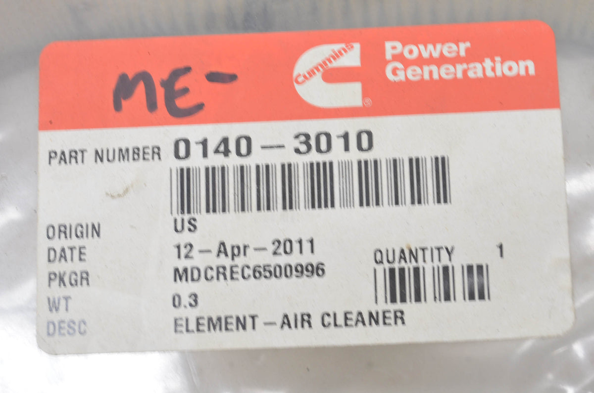Cummins 0140-3010 Air Cleaner Element Filter NOS