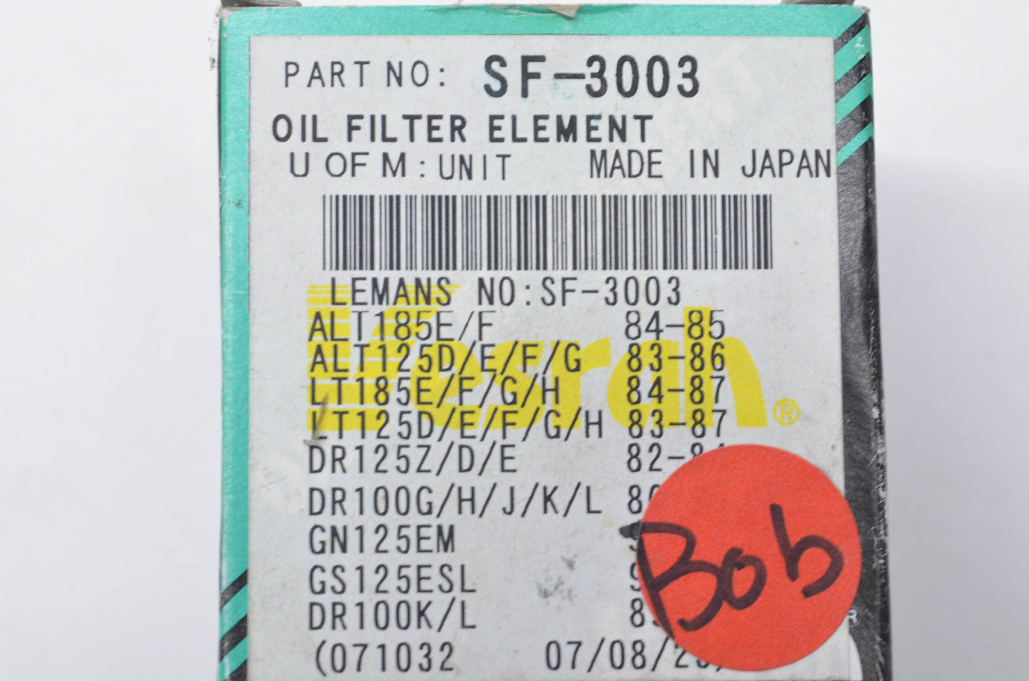 Vesrah SF-3003 Oil Filter NOS