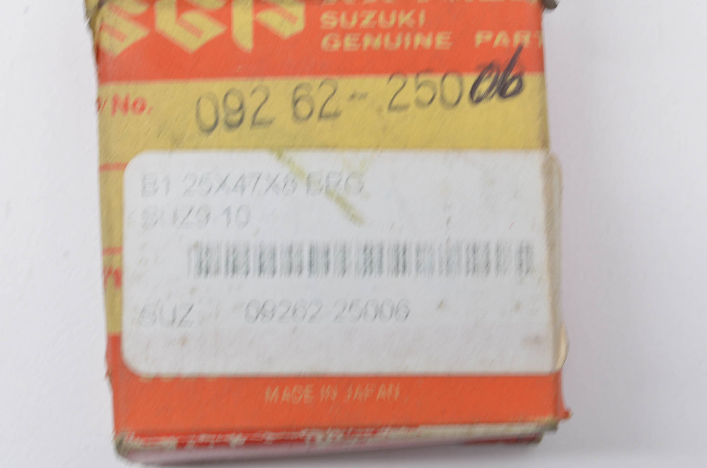OEM Suzuki 09262-25006 Bearing B1 25X47X8 NOS