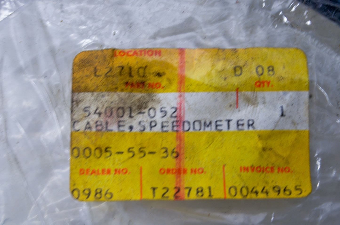 OEM Kawasaki 54001-052 Speedometer Cable
