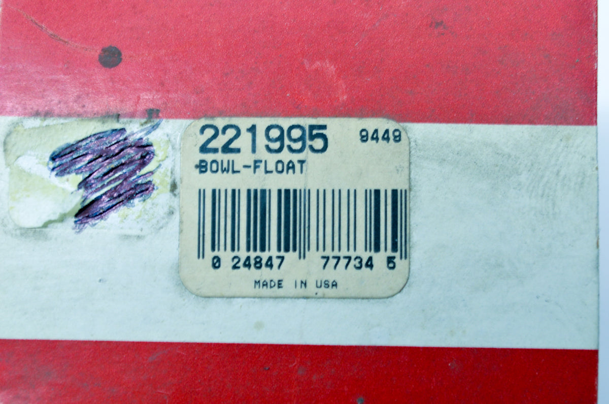 New OEM Briggs & Stratton 221995 Float Bowl NOS