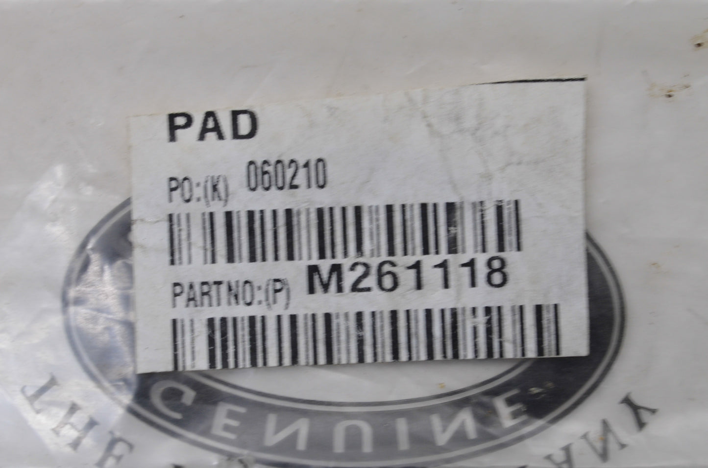 Toro M261118 Pad Qty 2 NOS