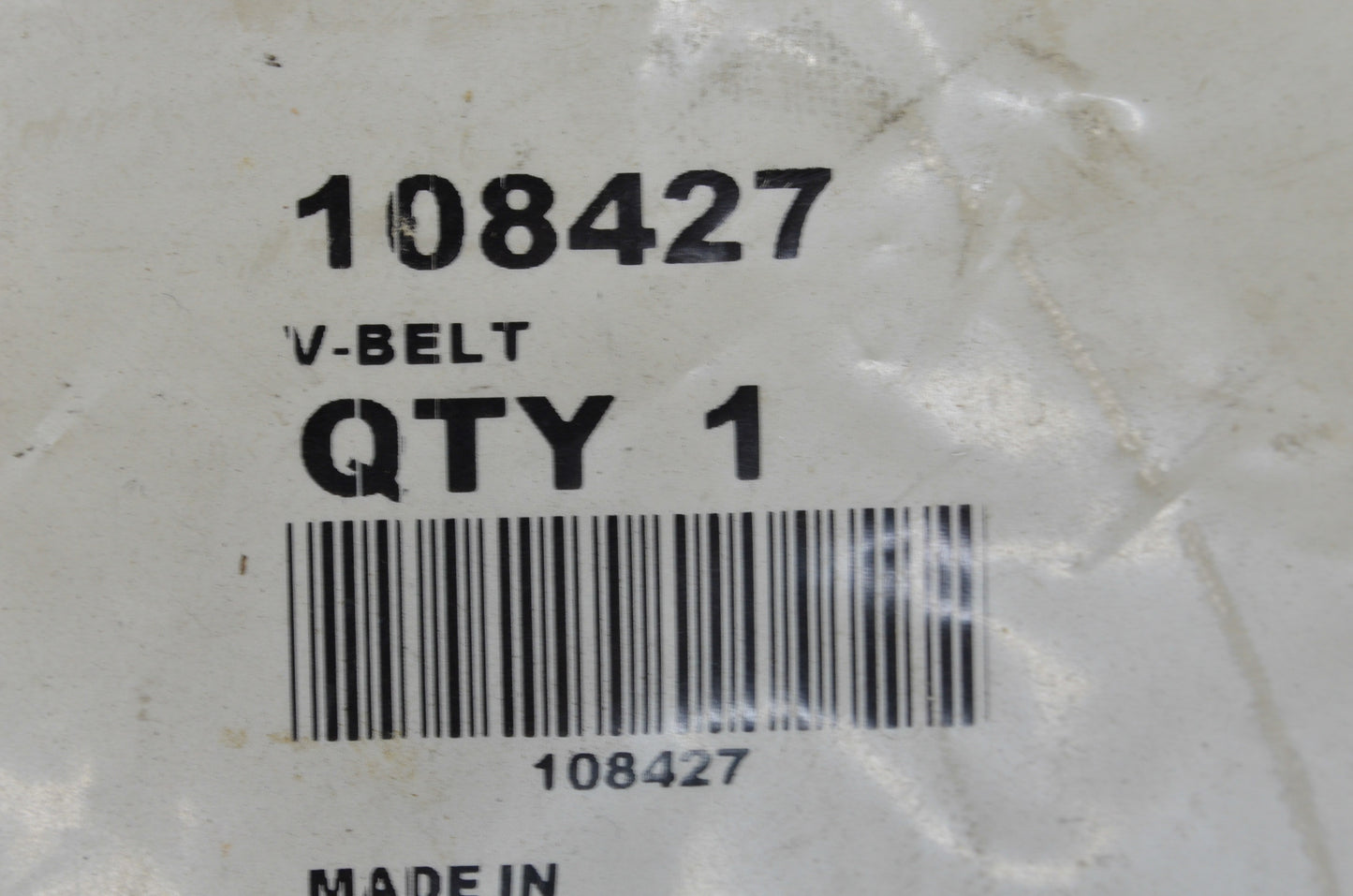 Toro 108427 V Belt NOS