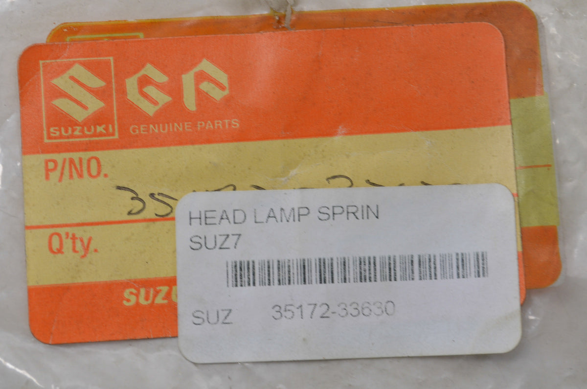 OEM Suzuki 35172-33630 Head Lamp Spring Qty 2 NOS