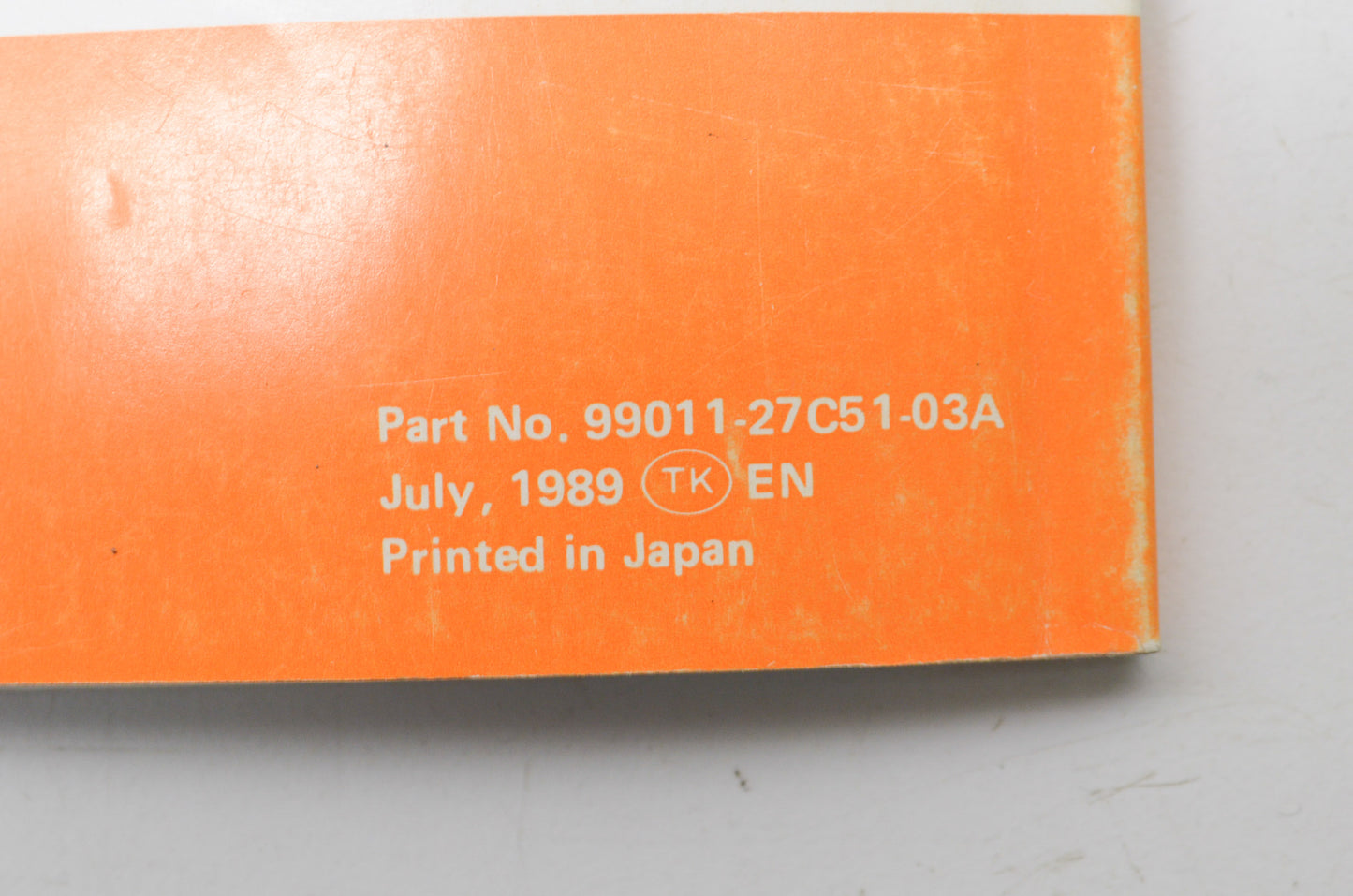 OEM Suzuki 99011-27C51-03A 1990 RM125 Owner's Maintenance Manual