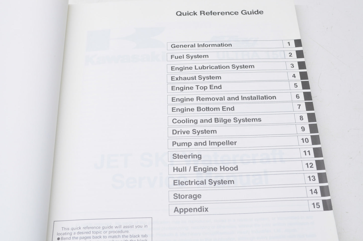 OEM Kawasaki 99924-1220-01 Service Manual JH1200-A