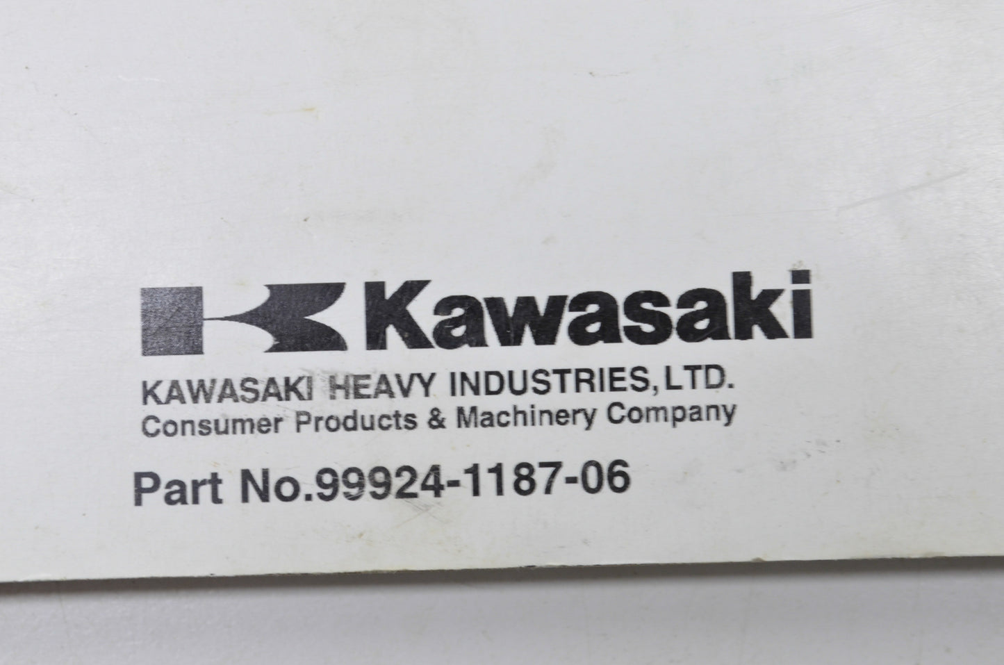 OEM Kawasaki 99924-1187-06 Service Manual KEF300B