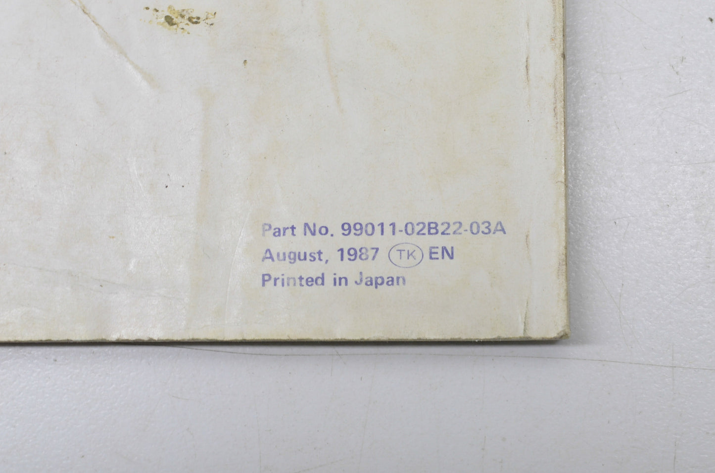 OEM Suzuki 99011-02B22-03A 1988 RM80 Owner's Maintenance Manual