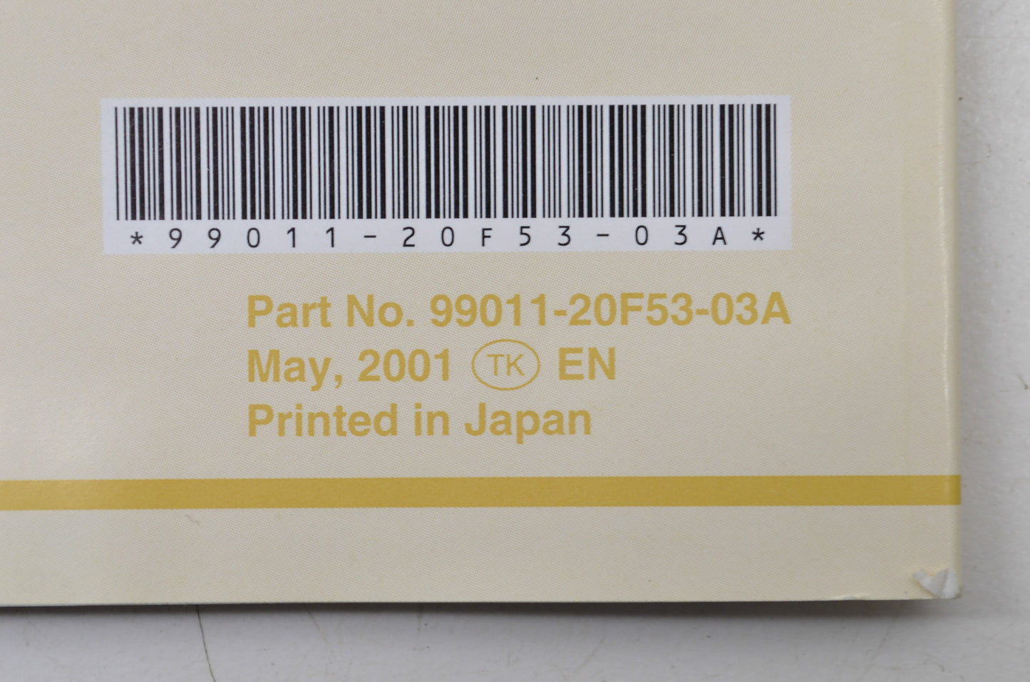 OEM Suzuki 99011-20F53-03A Owner's Manual SV650/SK2 2 NOS