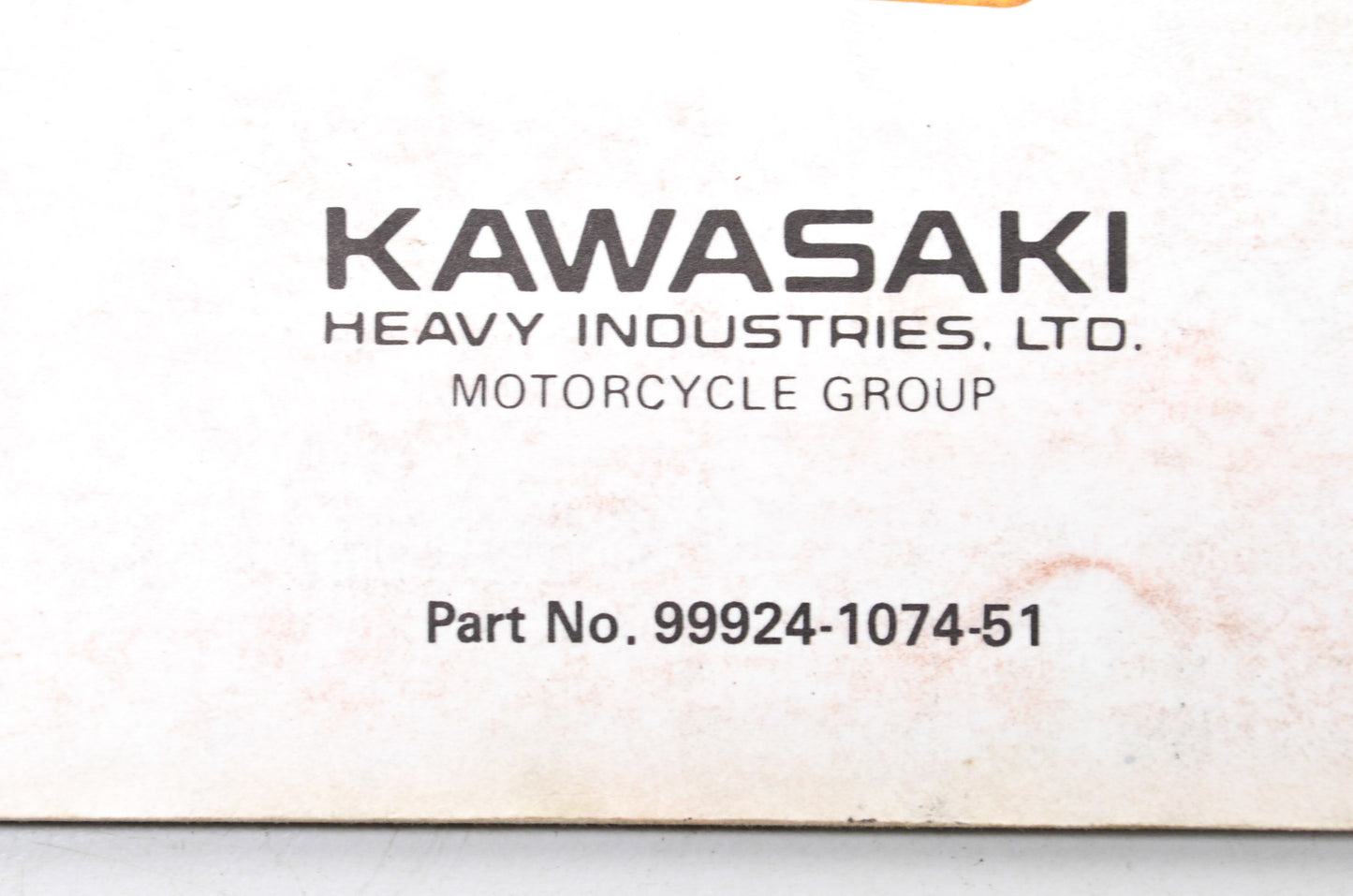 OEM Kawasaki 99924-1074-51 Service Manual Supplement KLT185