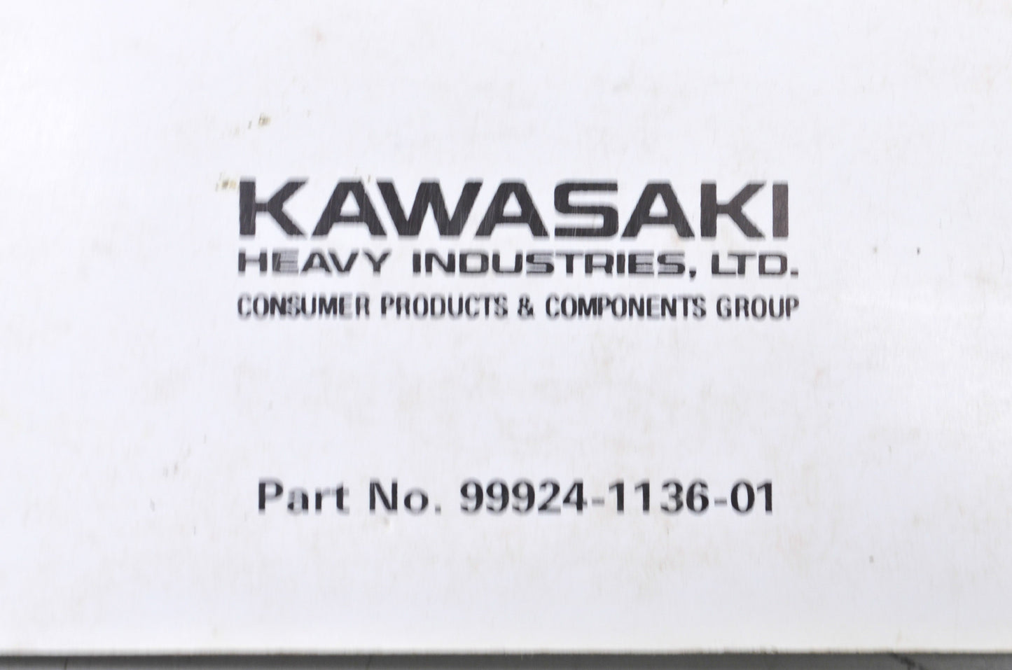 OEM Kawasaki 99924-1136-01 Service Manual ZR550B NOS