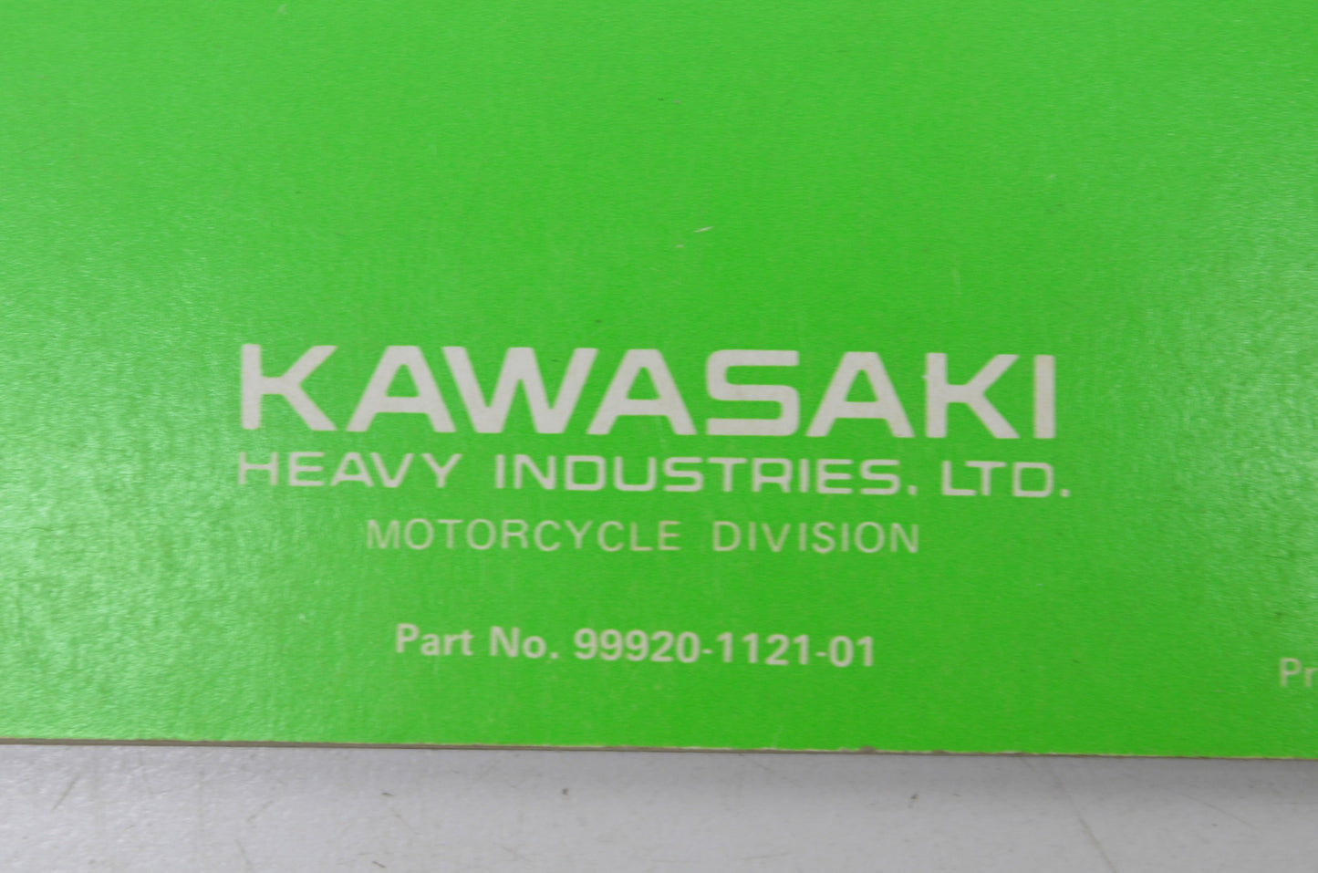 OEM Kawasaki 99920-1121-01 Owner's Manual KD80M2