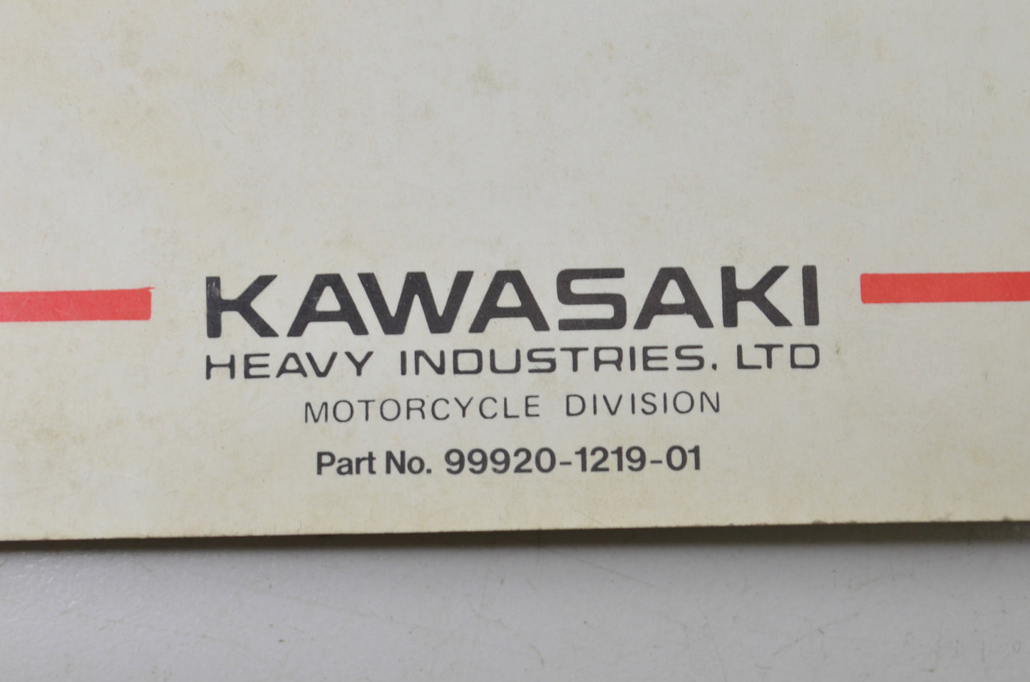 OEM Kawasaki 99920-1219-01 Owner's Manual KZ750L3