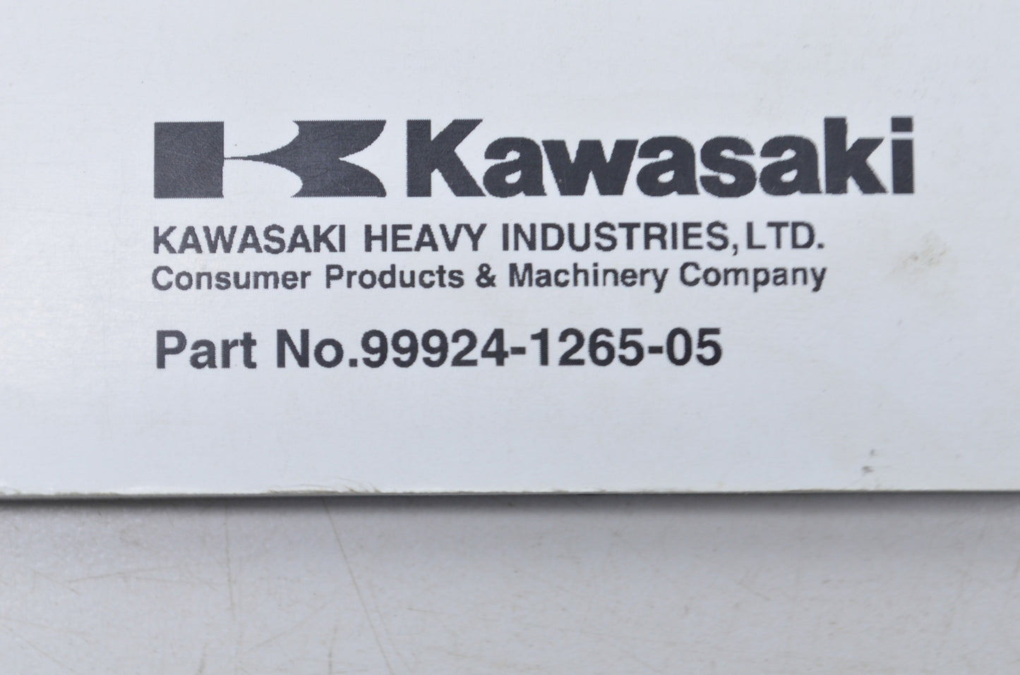 OEM Kawasaki 99924-1265-05 Service Manual KX85A/100D