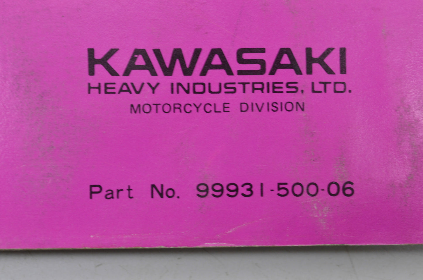 OEM Kawasaki 99931-500-06 Service Manual S SERIES