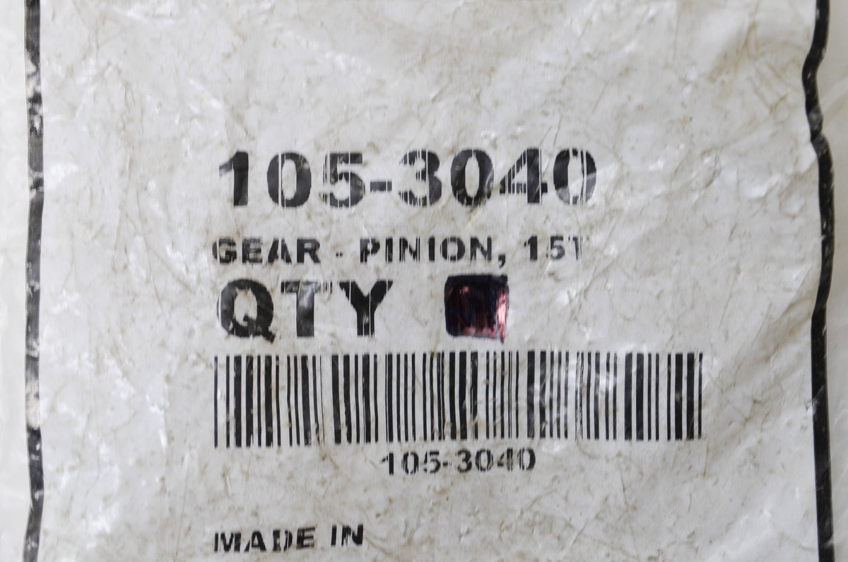 Toro 105-3040 Pinion Gear 15T NOS