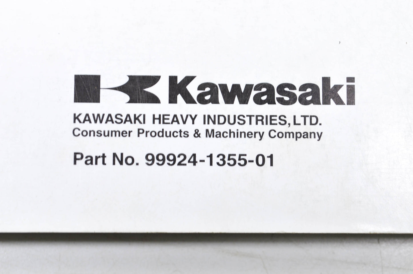 OEM Kawasaki 99924-1355-01 Service Manual KX450D
