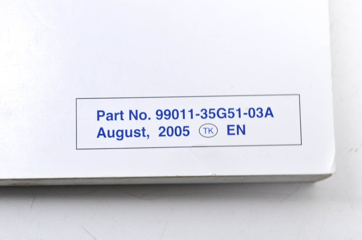 OEM Suzuki 99011-35G51-03A Owner's & Service Manual RM-Z450K6