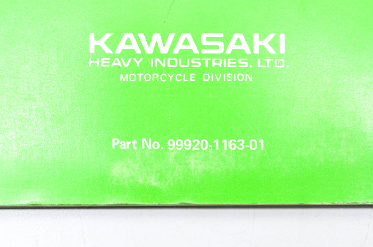 OEM Kawasaki 99920-1163-01 Owner's & Service Manual KX250B1