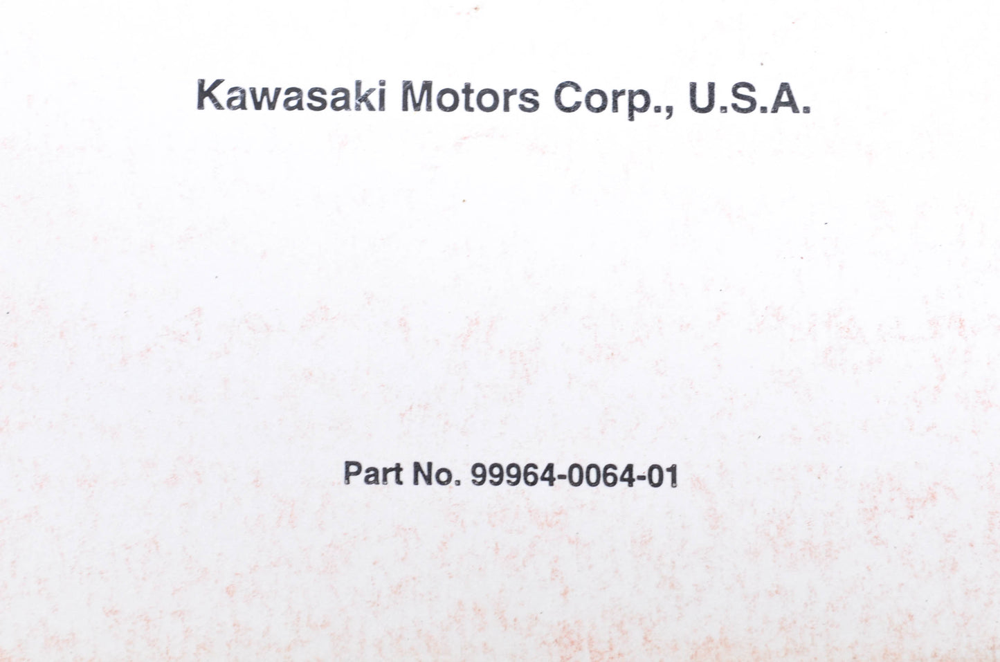 OEM Kawasaki 99964-0064-01 Service Manual PP4000/6000 GEN NOS