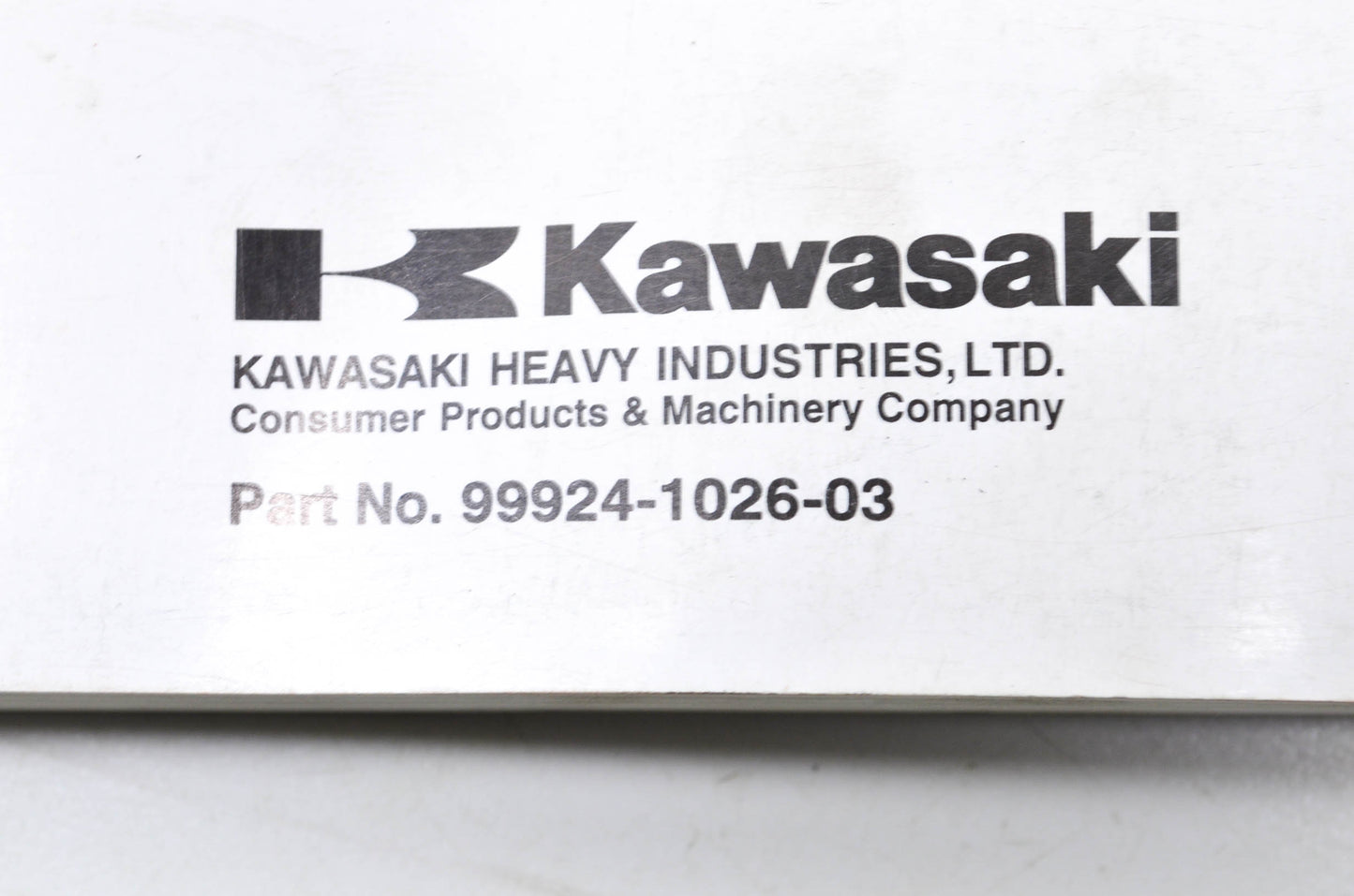 OEM Kawasaki 99924-1026-03 Service Manual KZ1000J/K/M/R