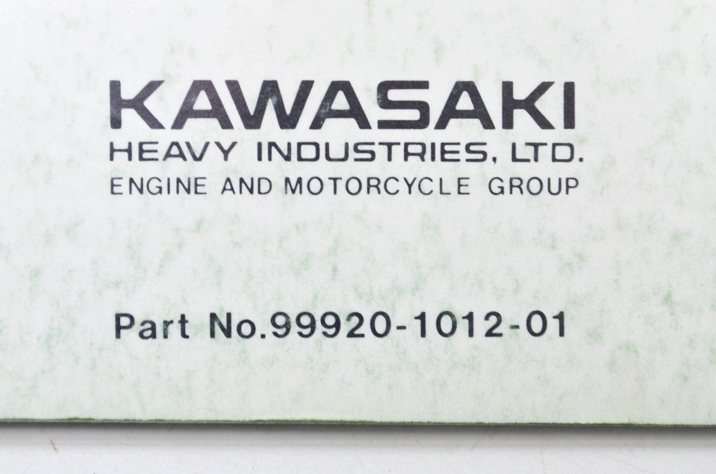 OEM Kawasaki 99920-1012-01 Owner's & Service Manual KX125A4