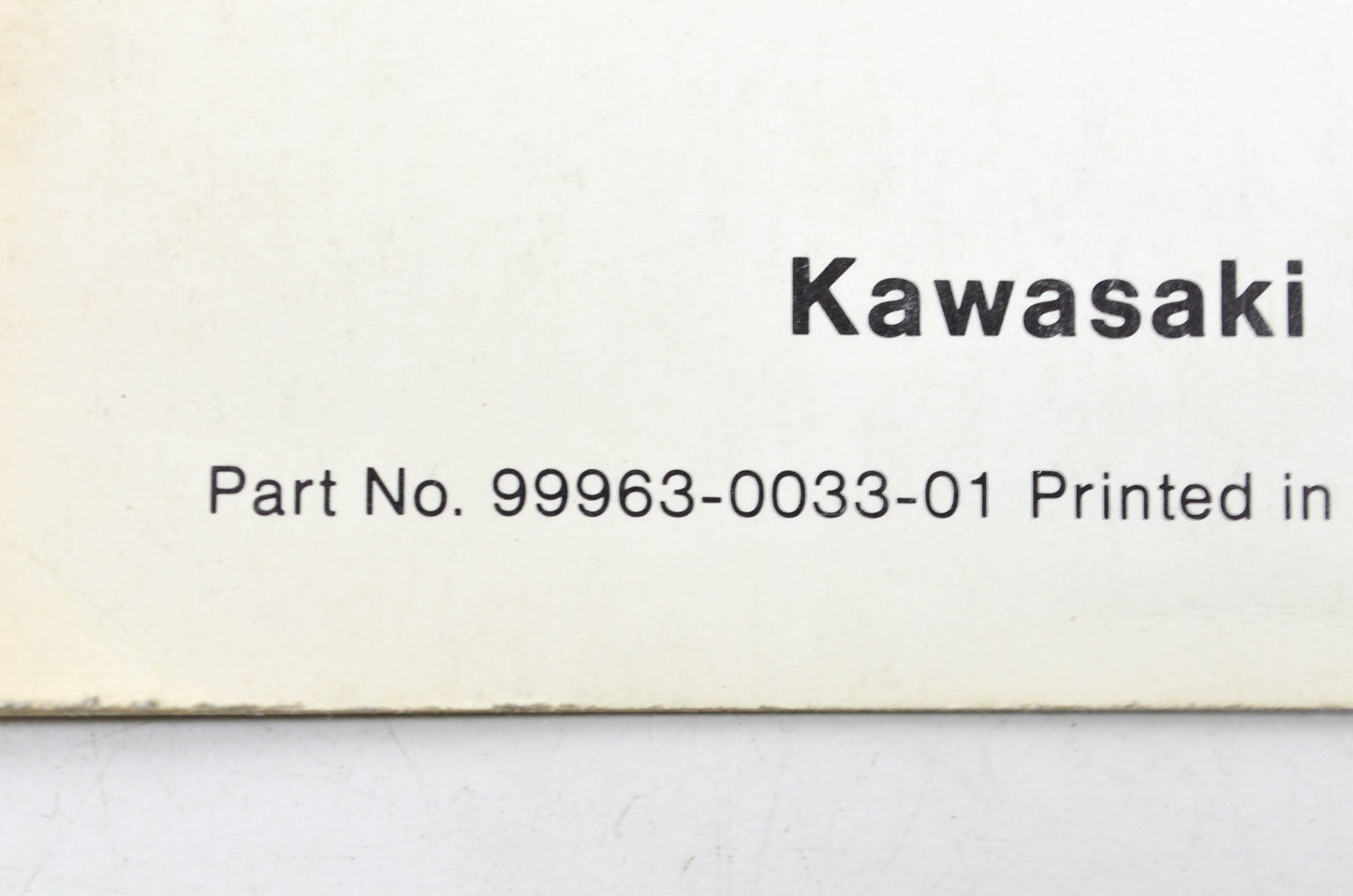 OEM Kawasaki 99963-0033-01 Service Manual REV KZ1000C3