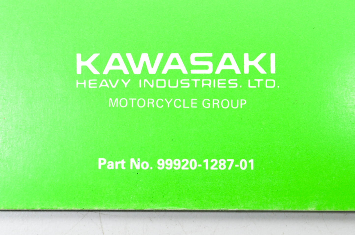 OEM Kawasaki 99920-1287-01 Owner's & Service Manual KX500B1