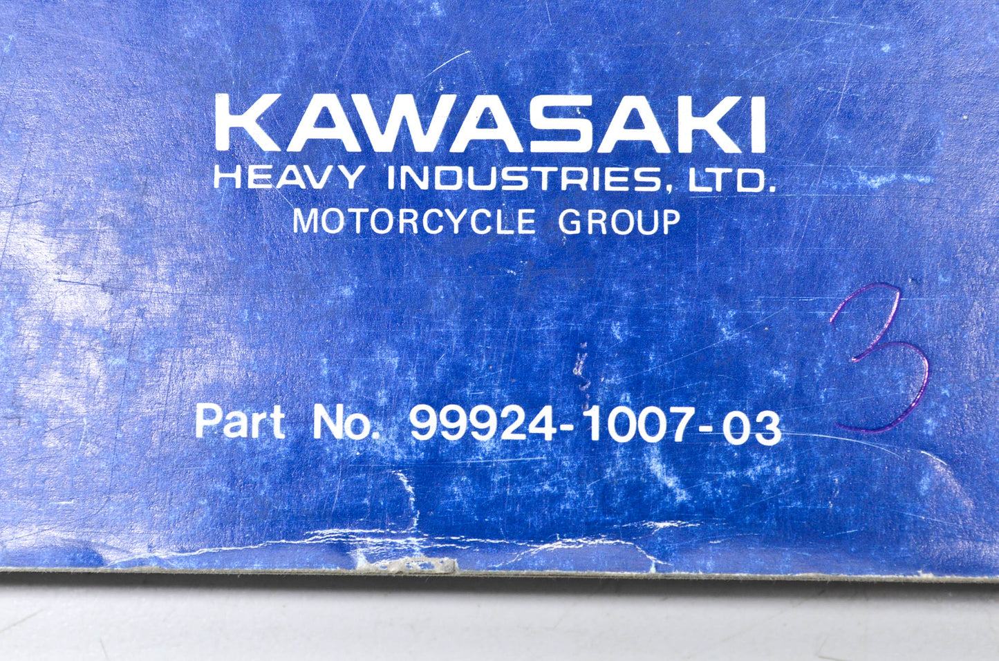 OEM Kawasaki 99924-1007-03 Service Manual KZ650