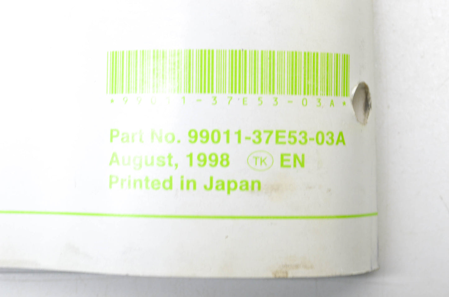 OEM Suzuki 99011-37E53-03A Owner's Manual RM250X 1999